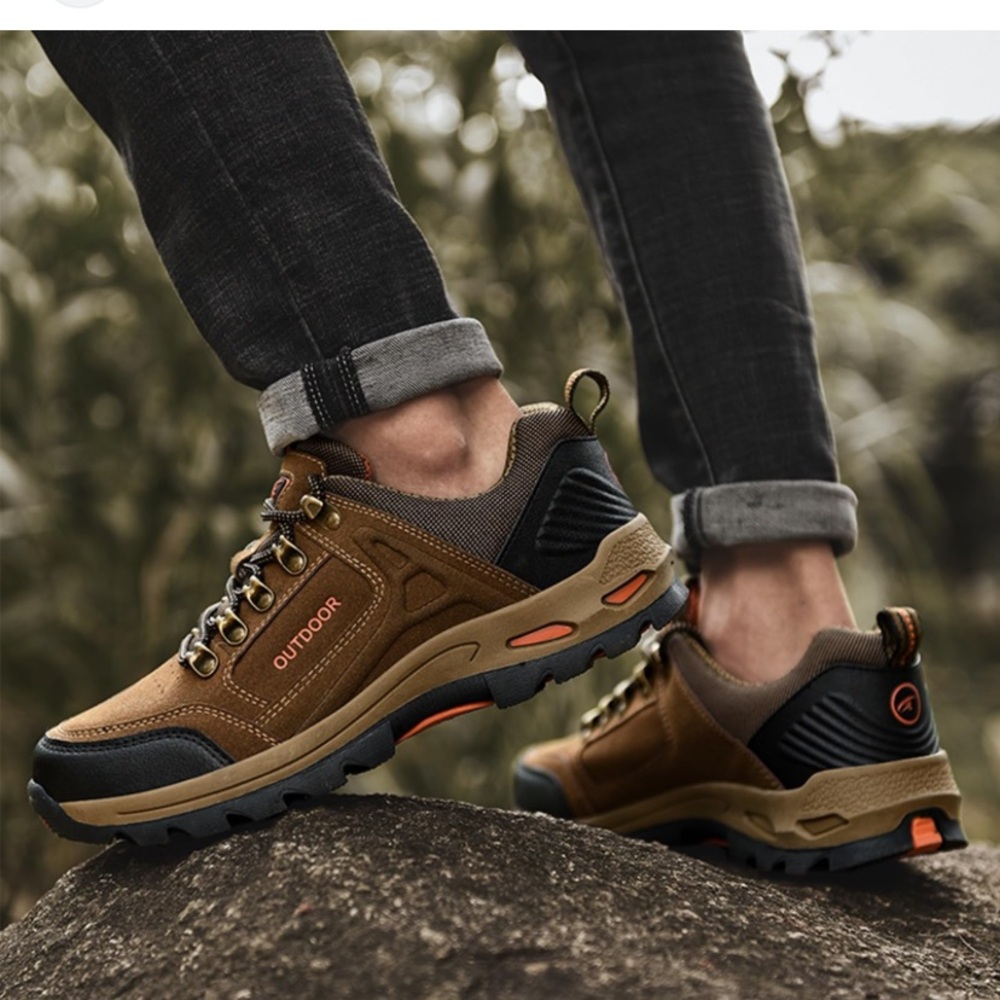 Outdoor Men's Brown Hiking Shoes